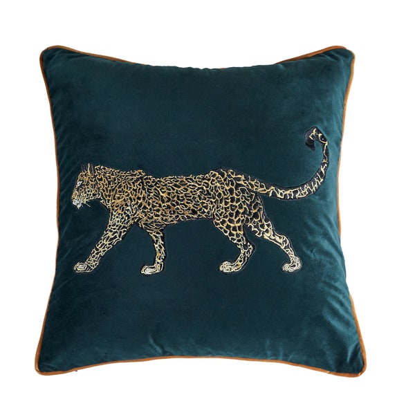 pillow covers Tiger pillow cover,  cushion cover embroidered cushion, embroidered pillow lumbar pillow,   throw pillow velvet pillow