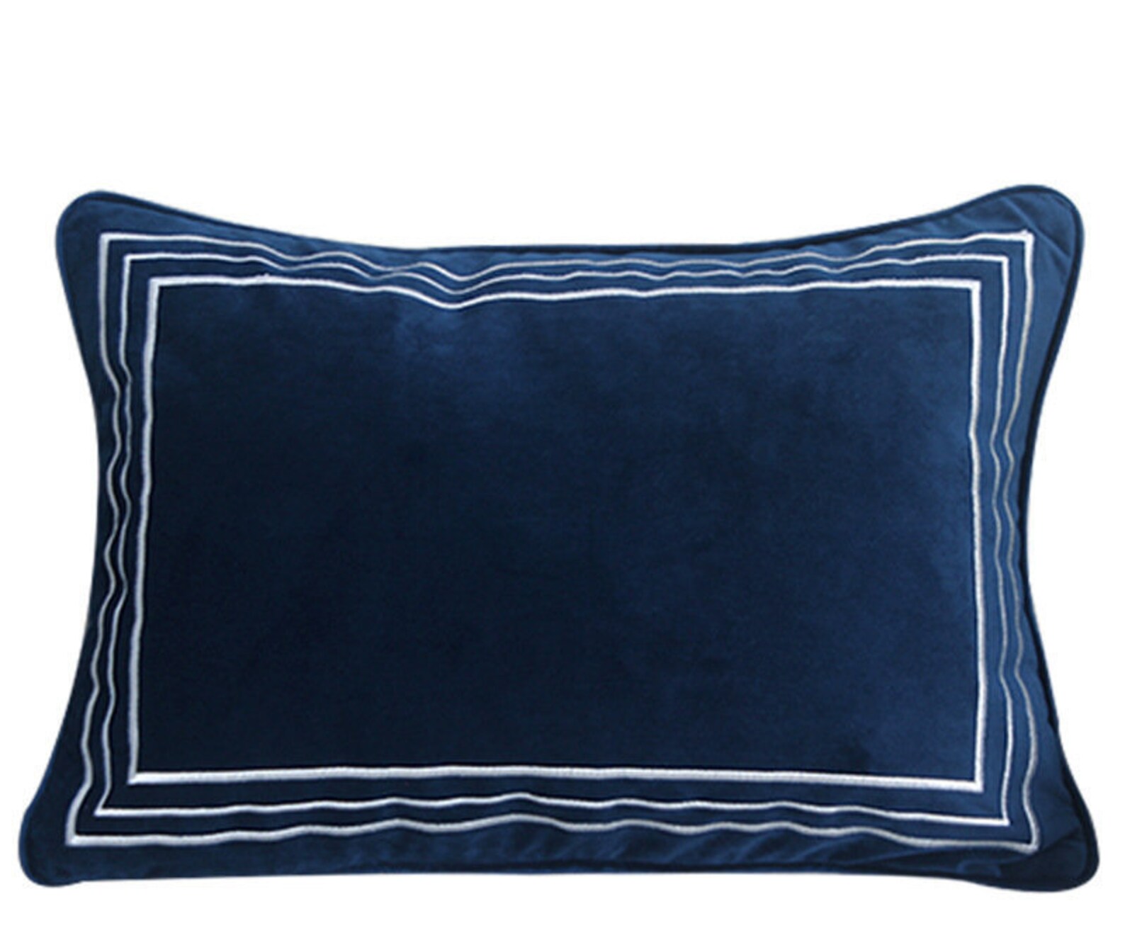 Navy Blue Velvet Throw Pillows Orange Velvet Lumbar Pillow Etsy
