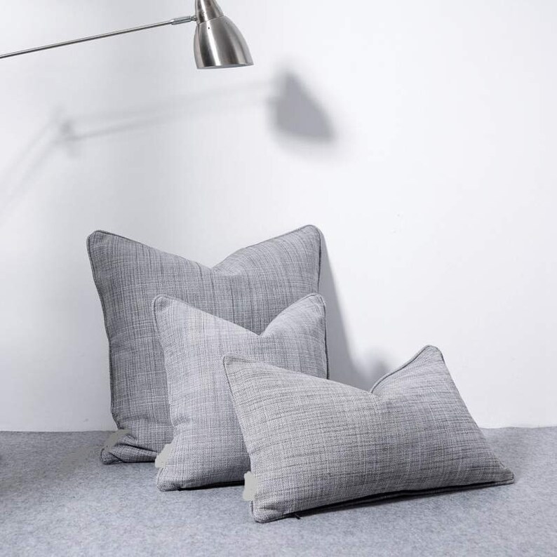 Gray Pillows Cushion Pillow Cover Natural Pillows Home Etsy
