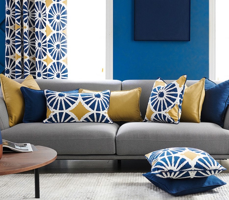 Blue Pillow Covers, Navy Blue Pillow Cover, Throw Pillow , Blue Throw