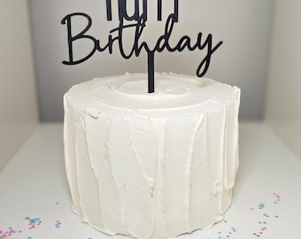 Décoration de gâteau d'anniversaire personnalisée | Disponible en plusieurs couleurs