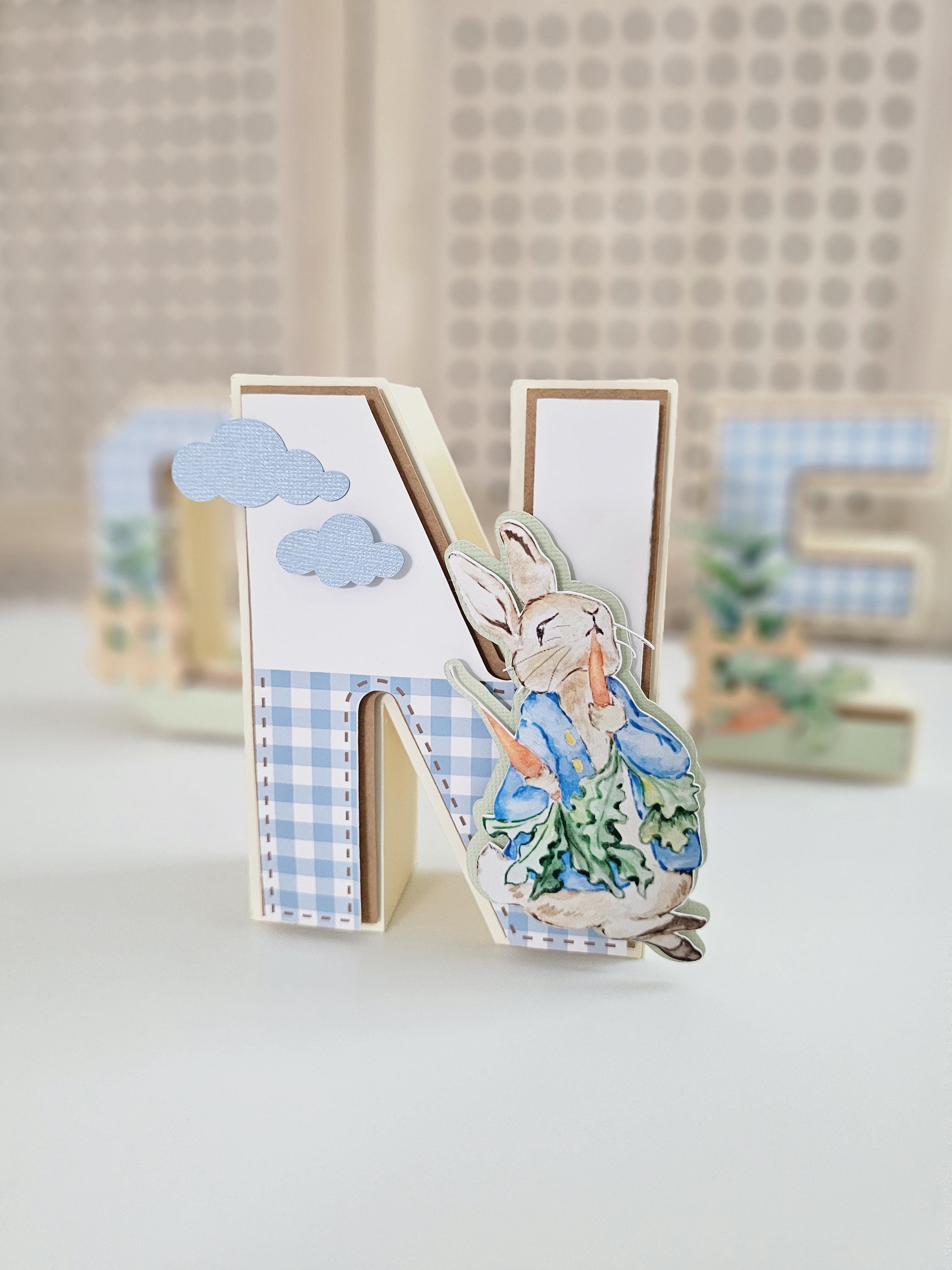 Peter Rabbit 3D Letter, First Birthday Decor, Some Bunny is One - Etsy