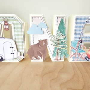 Lettres 3D Un joyeux campeur / Décoration Happy Camper / Anniversaire de camping / Un campeur heureux / J'en suis un / Décoration 1er anniversaire