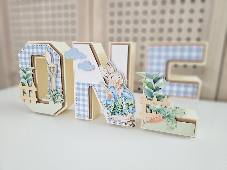 Peter Rabbit 3D Letter, First Birthday Decor, Some Bunny is One - Etsy