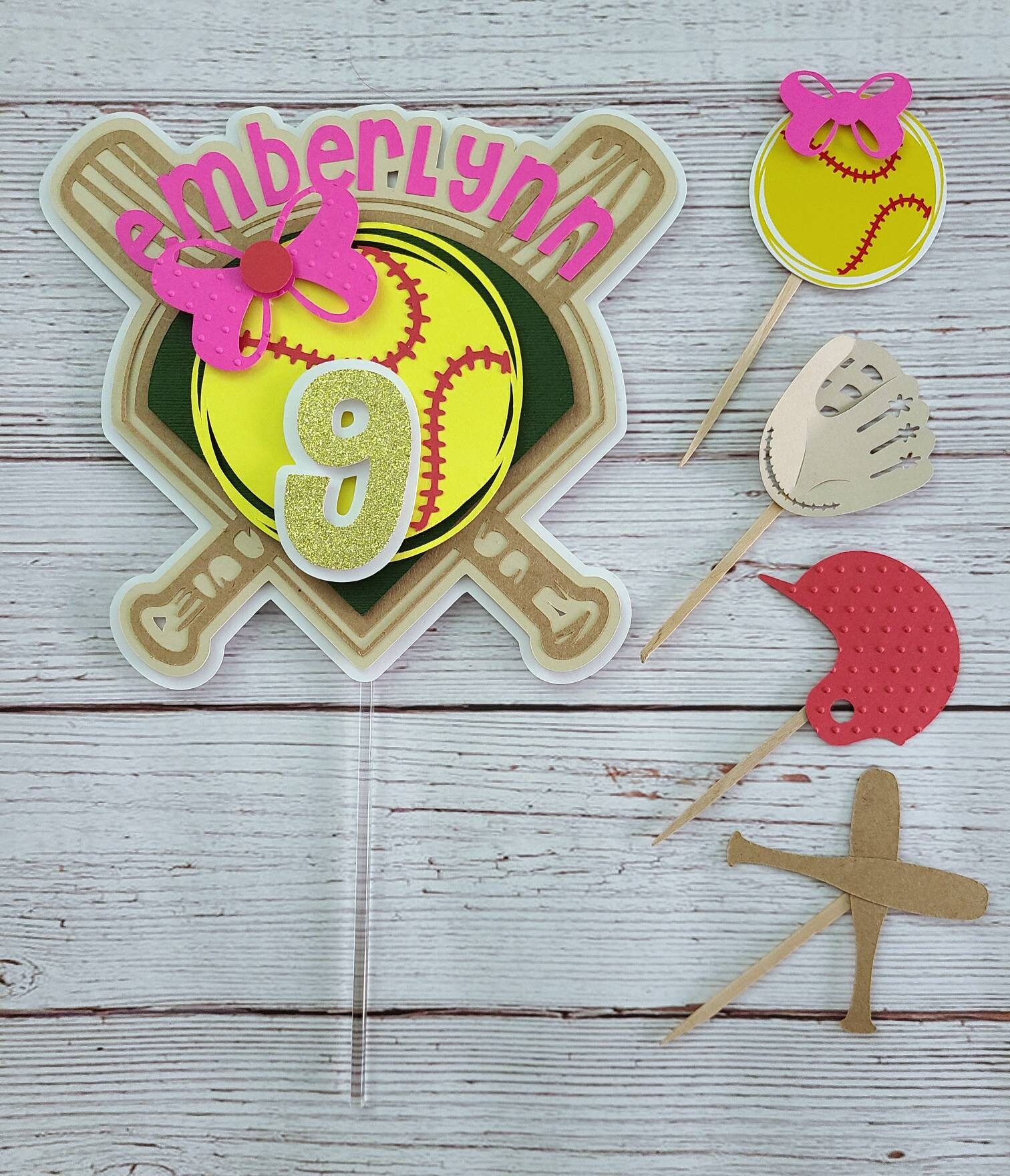 Softball cake topper/cake decoration/cake topper/softball Etsy
