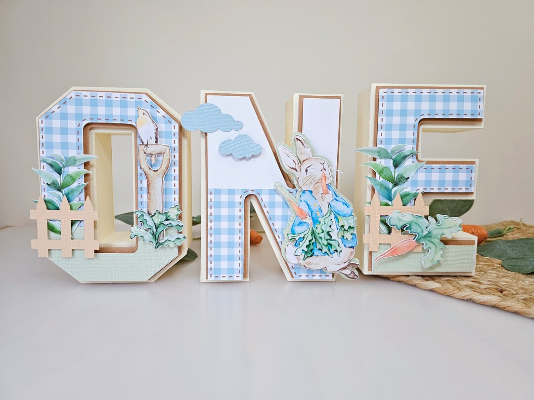 Peter Rabbit 3D Letters /peter Rabbit Decor /some Bunny is One/hop Hop ...