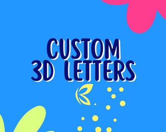 Papier cartonné personnalisé, lettres 3D : décoration de fête, 5,5 pouces de hauteur