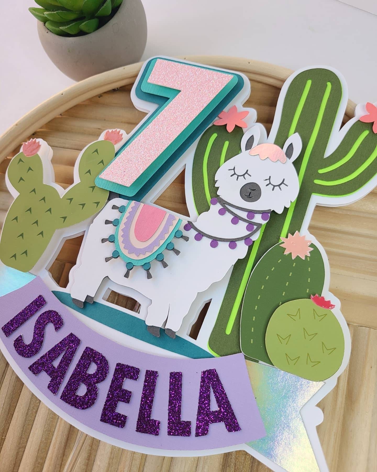 Llama cake topper/ llama cake decoration/ cake topper