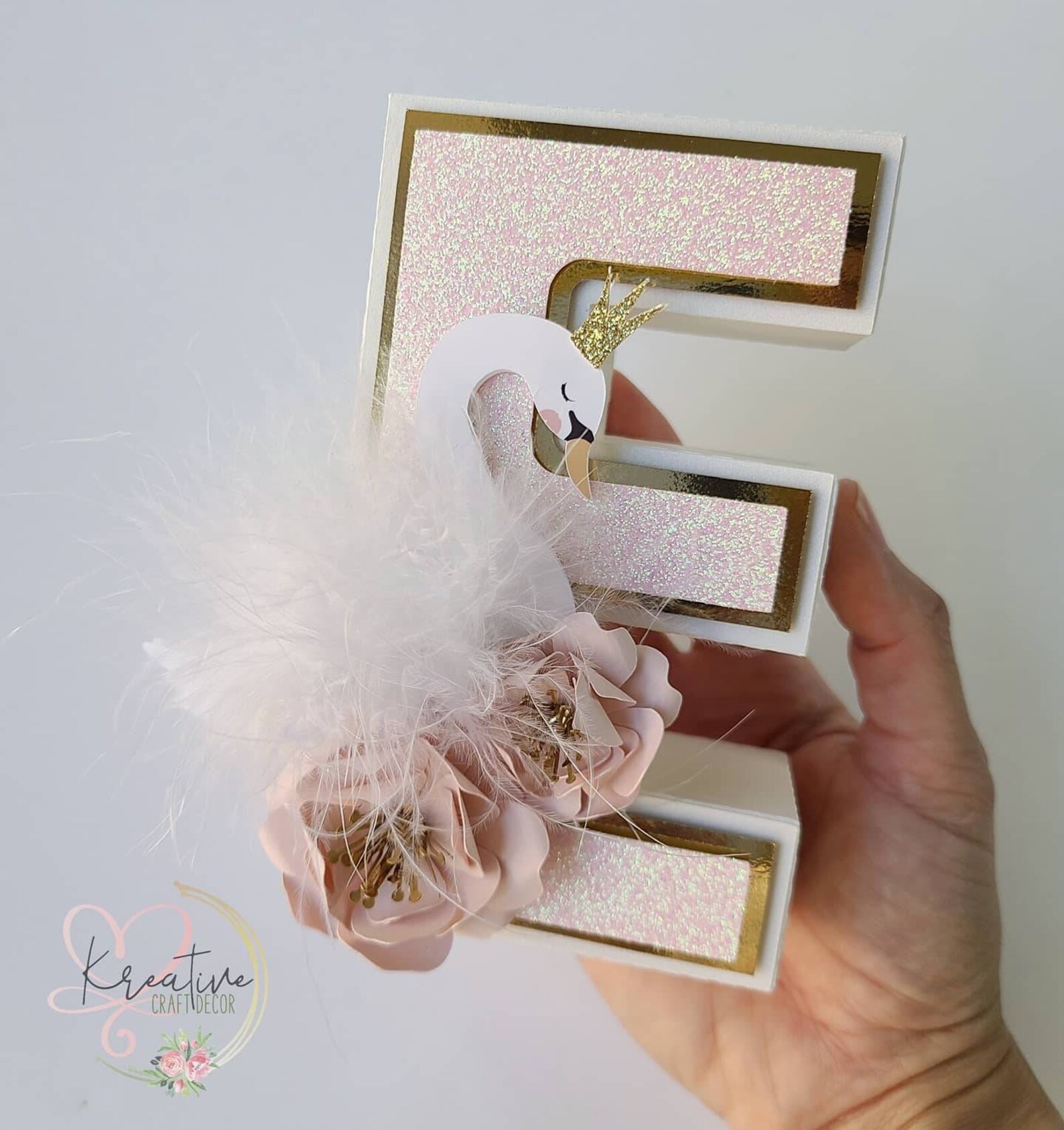 Swan 3D Letters/swan Theme/s 3D Letters/swan Decoration/swan Etsy