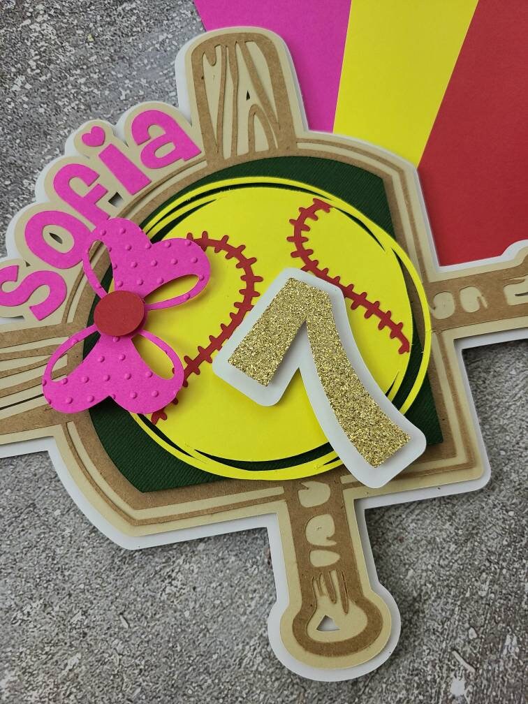 Softball cake topper/cake decoration/cake topper/softball Etsy