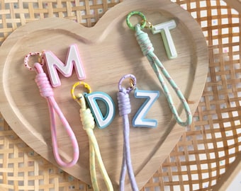 Porte-clés personnalisé | Breloque sur mesure | Accessoire de sac | Couleurs pastel
