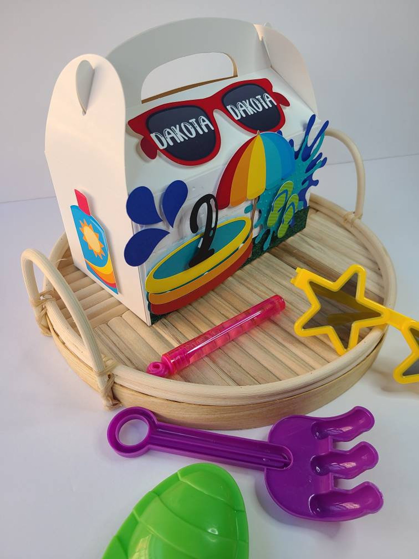 Set of 12 pool party favor boxes/splish splash/Splash Etsy België