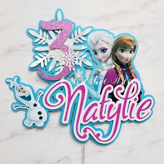 Frozen cake topper/Frozen birthday party/Frozen theme/Frozen Etsy