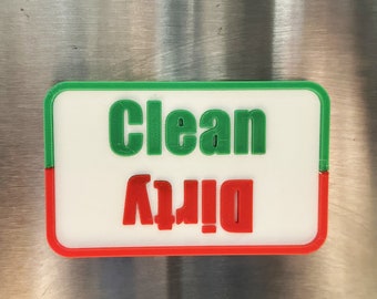 Dishwasher Clean Dirty Sign - 3D Printed - Magnetic