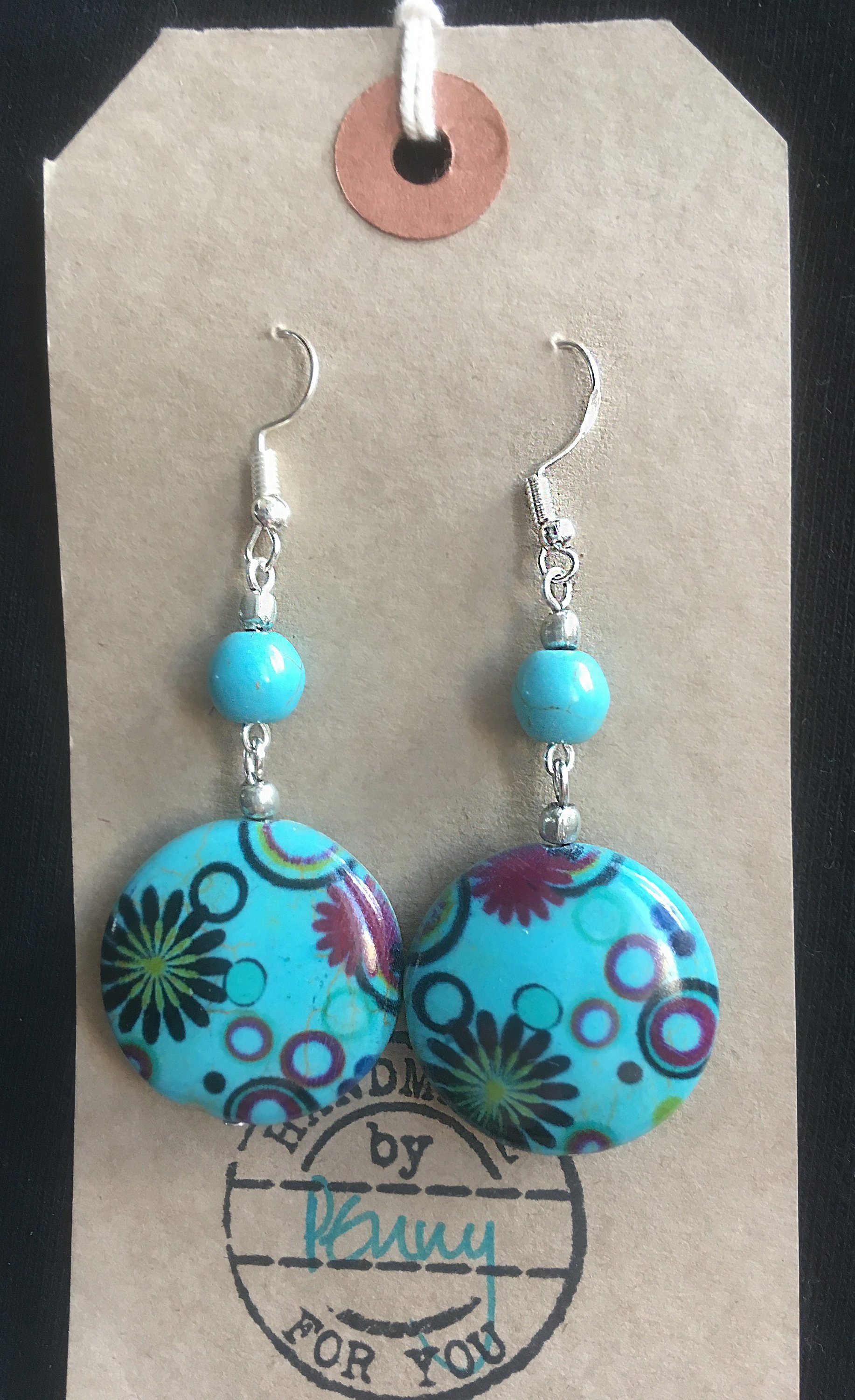 Funky handmade gemstone earrings. Etsy