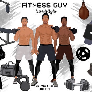 Fitness Men Clipart,Sports Clip Art,Fashion Men Illustration,Fitness digital paper, fitness guy,boxing, Fitness Men,Workout,Sports Men