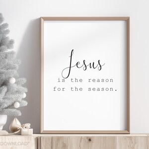 Jesus Season - Printable, Wall Decor, Minimalist Print, Christmas Quote, Bible, Jesus -  *Digital Download*