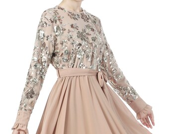 modest sequin dresses