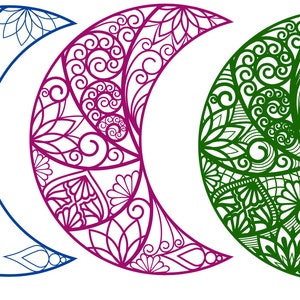 Mandala SVG Layered cut moon files