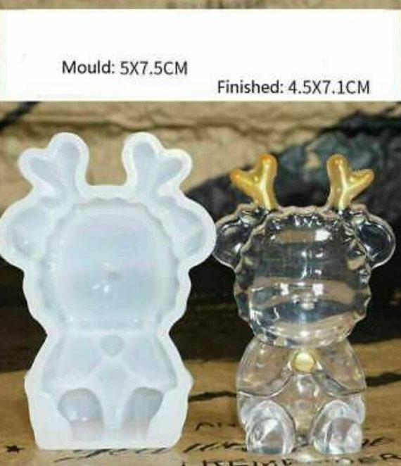 Reindeer Mold Mold Craft Christmas Jewelry Mould Silicone Resin Tool Casting 3D Reindeer Mold Mold Craft Christmas Jewelry Mould Silicone Resin Tool Casting 3D