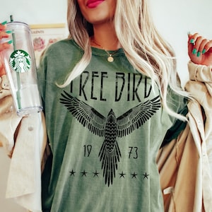 Free Bird Shirt | Comfort Colors Boho TShirt | Free Bird Tee | Eagle Shirt | Thunderbird Shirt | Retro Music Shirt | Vintage Inspired Shirt