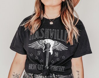 Nashville Shirt | Comfort Colors TShirt | Nashville Tee | Tennessee Shirt | Music Shirt | Retro Music Shirt | Vintage Inspired Shirt