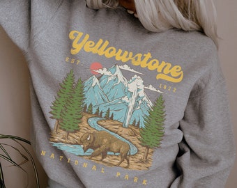 Yellowstone National Park Sweatshirt | National Park Sweater | Camping Gift | Yellowstone Sweatshirt | Camp Sweatshirt | National Park Shirt