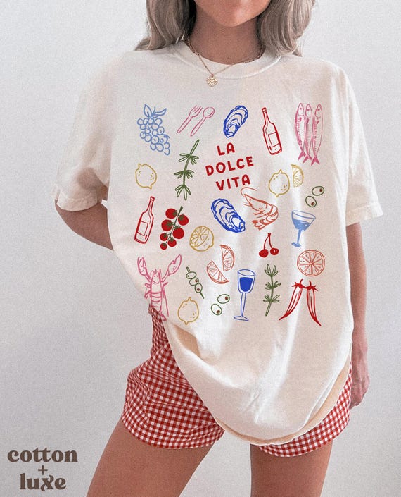 Farmers Market Shirt | Comfort Colors TShirt | Italian Market Tee | La Dolce Vita | Sardines Shirt | Oyster Tee | Summer Womens Graphic Tees