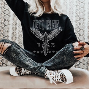 Free Bird Sweatshirt | Eagle Sweatshirt | Thunderbird Sweatshirt | Retro Music Sweatshirt | Unisex Sweatshirt image 3