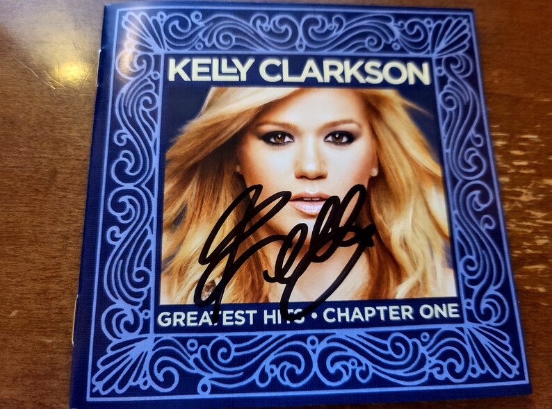 Kelly Clarkson signed cd album cover 5x5 Etsy