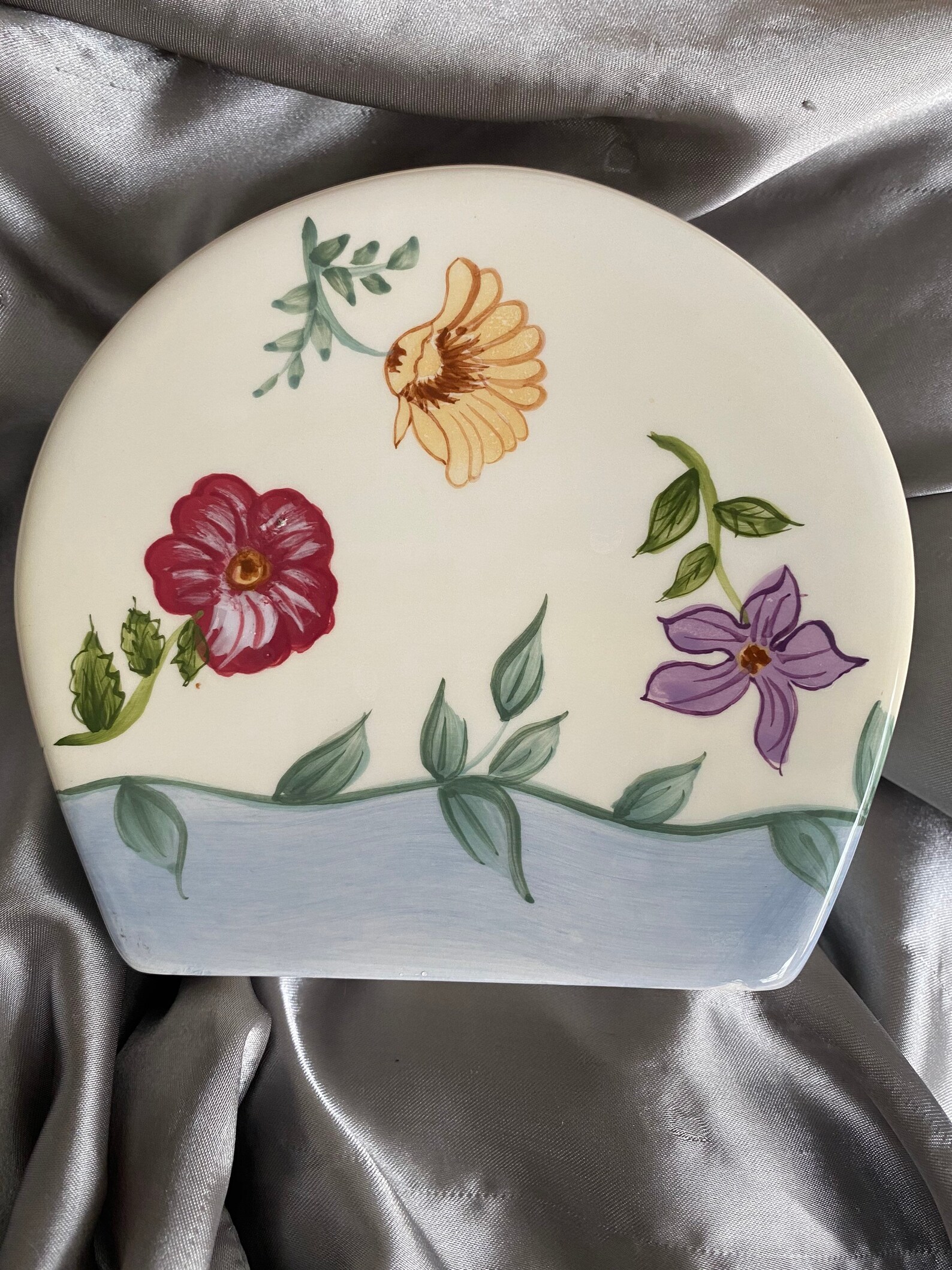 Vintage Floral Ceramic Napkin Holder Etsy