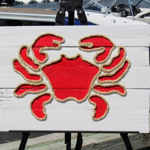 Crab on Reclaimed wood ,Coastal Art, Coastal Design, Sea life