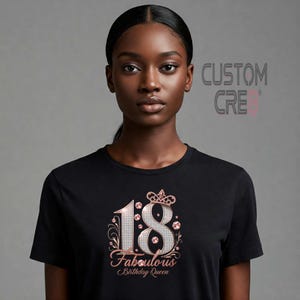 4 &quot;18 & Fabulous&quot; Birthday Glamorous Designs + PDF Bundle- For T-Shirt, Mug, Sublimation, Party Decor, HTV, Digital Download
