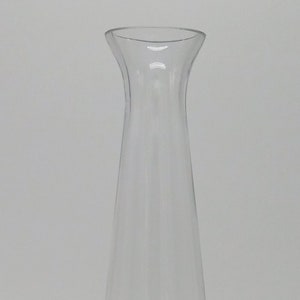 Tall Clear Glass Round Vase H 11.75 inches Vintage Style Bottle