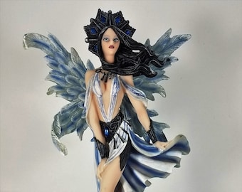 Blue Pixie Wind Fairy Figurine Collectible