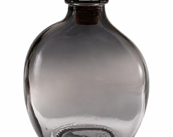 Smokey Blue Glass Vintage Style Medicine Bottle Height = 6 inches