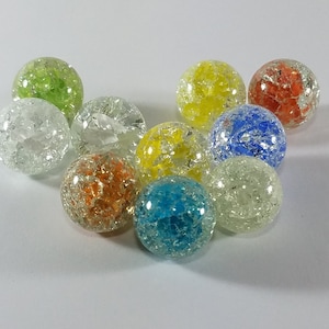 Fried Marbles 10 Collectible Cracked Cats Eye Marbles 0078