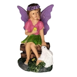 Purple Winged Fairy Garden Figurine - My First Fairy Gift (H=5 in)