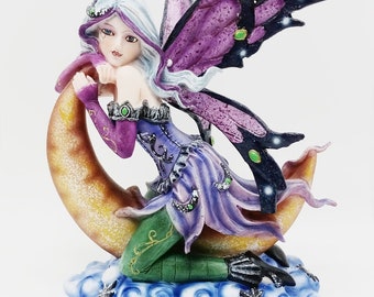 Fairy Sitting on Moon Collectible Figurine