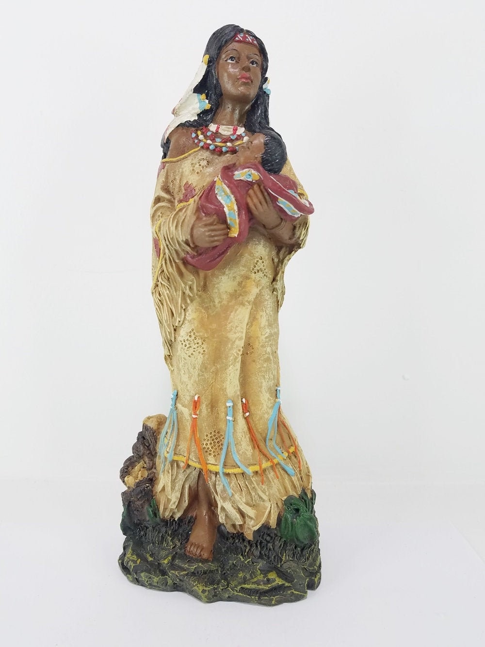 60's〜70's BIG ネイティブアメリカン　インディアン親子の置物アリゾナ Native American Mom and Baby - Collectible Figurine - Etsy