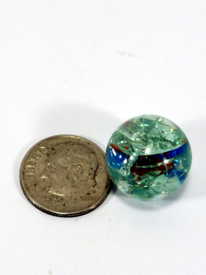 Fried Marbles 10 Collectible Cracked Cats Eye Marbles 0078