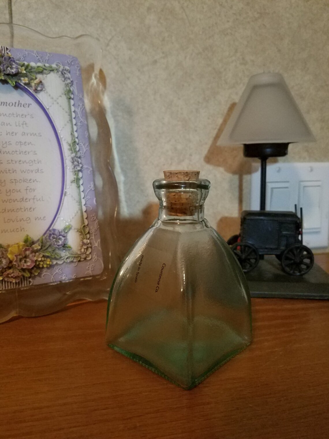 Clear Green Colored Glass Square Bud Vase H 4.25 Inches Etsy