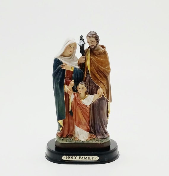 Religious Statue Figurine of Holy Family Jesus and his Parents H = 5.75 in