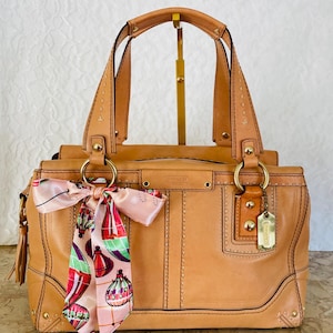Coach Hampton Legacy Andrea Florentine Leather Satchel Shoulder 