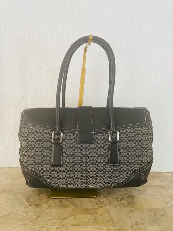 セール✨COACH soho signature handbag leather COACH The Coach Originals Soho Signature Jacquard Buckled