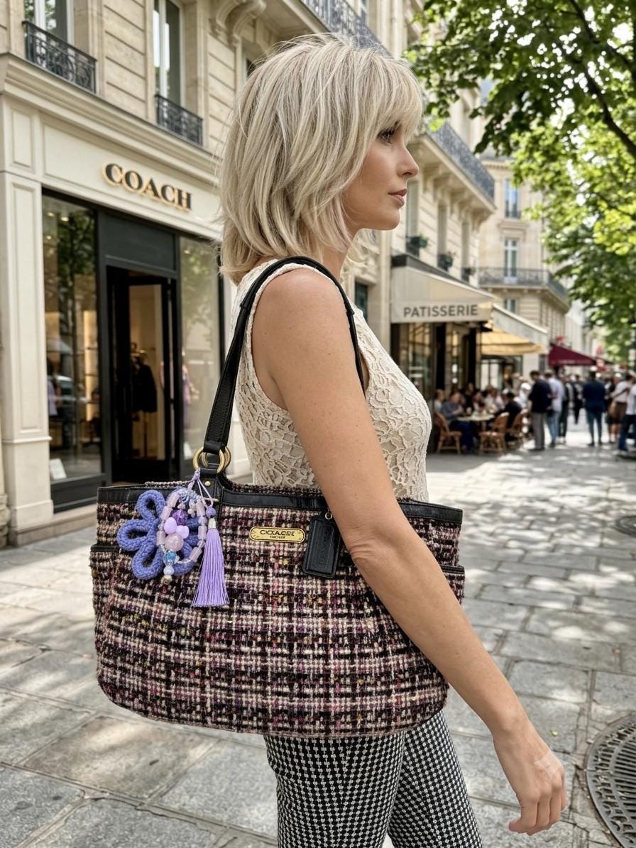 Coach Tweed Bag - Etsy