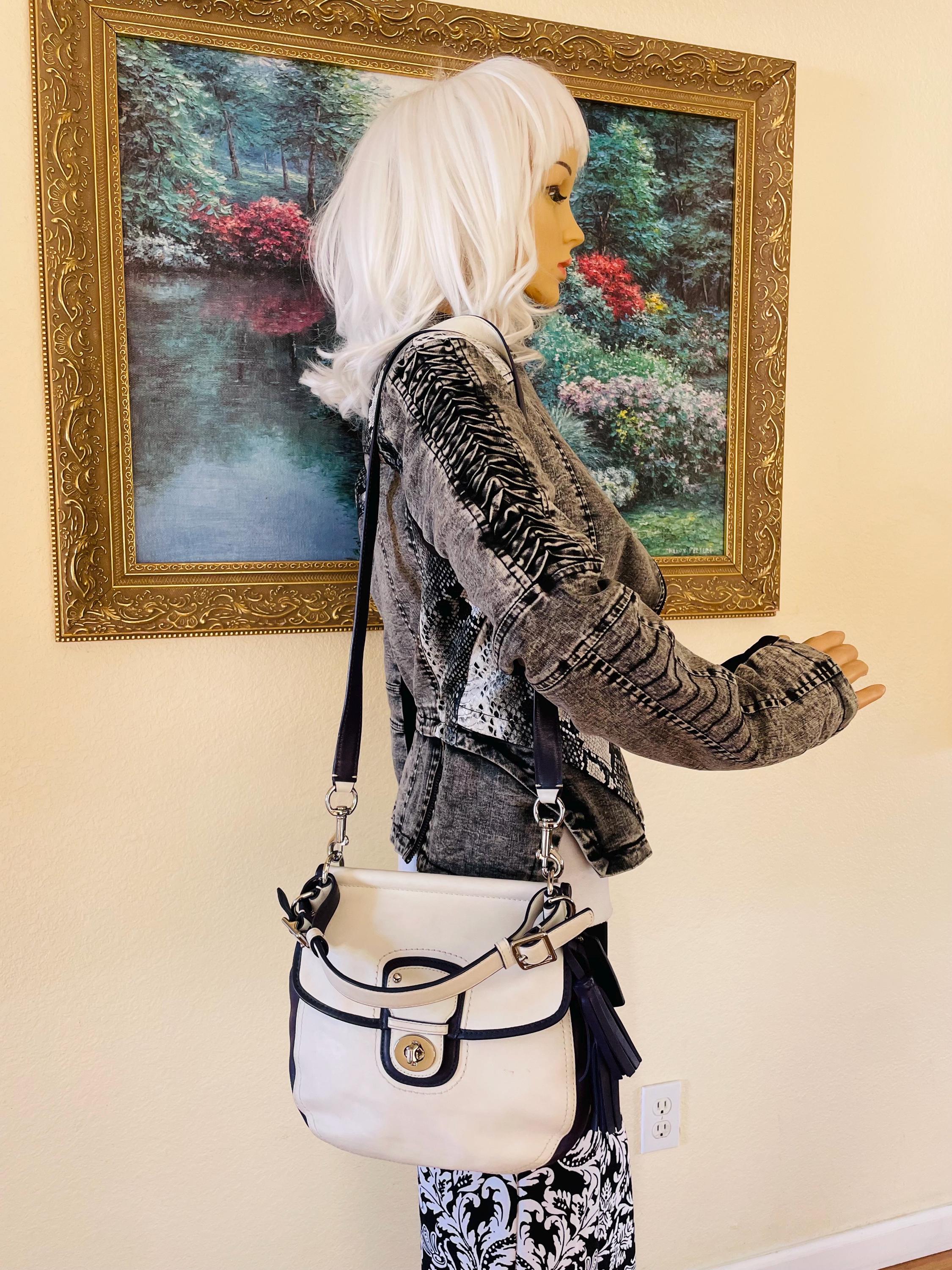 Coach Legacy Archive 2 Tone Leather Willis Crossbody Bag