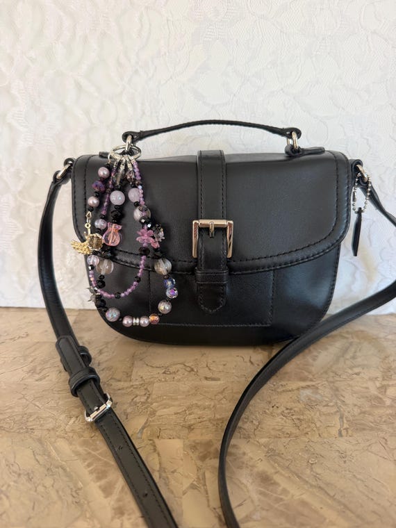 Vintage Y2K Coach black belted Leather small Shoulder… - Gem