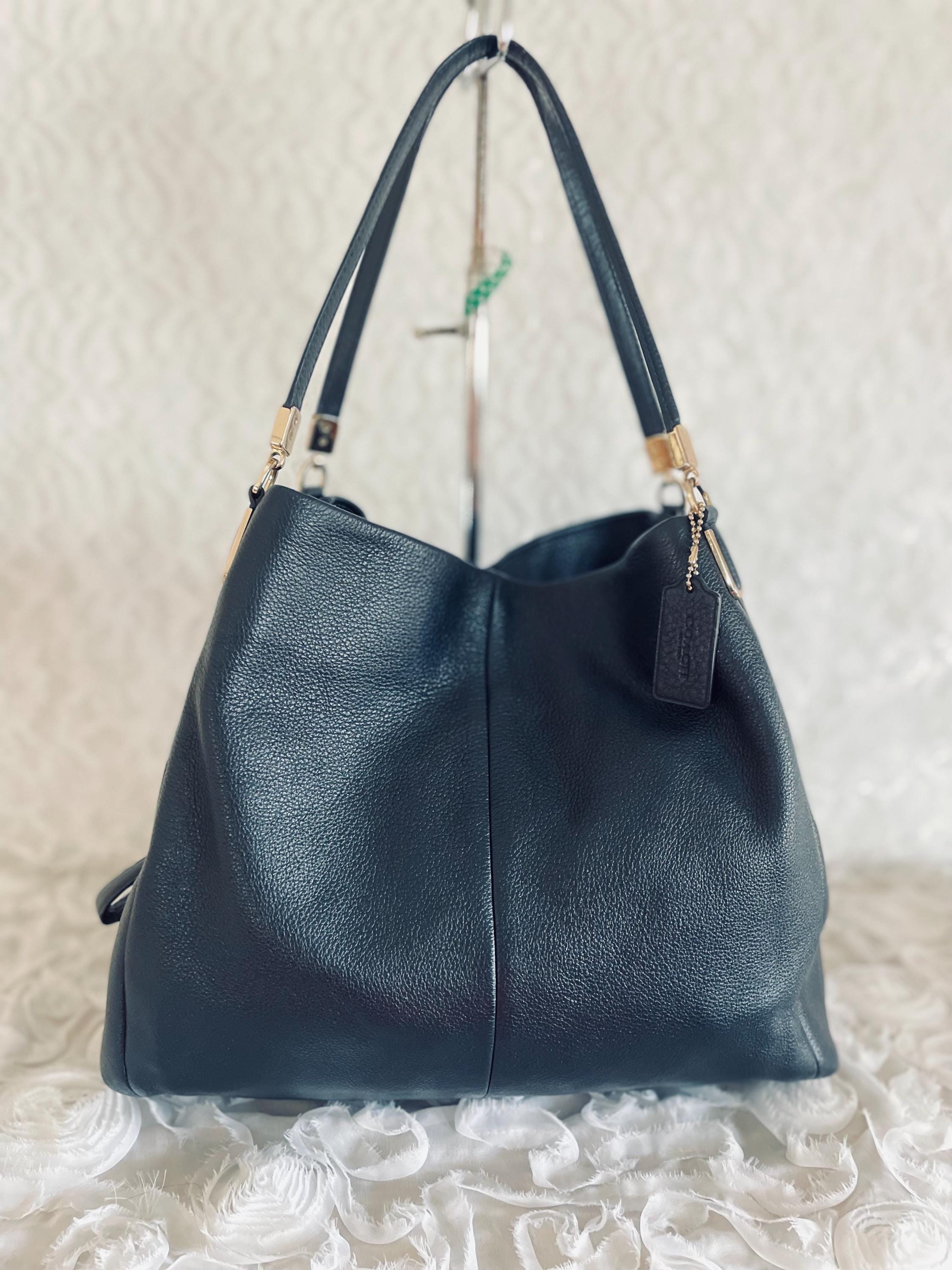 Coach Phoebe Midnight Leather Hobo Shoulder Bag F34495 - Etsy