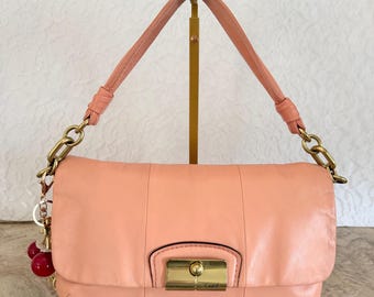 Vintage Y2K Coach Kristin 14755 salmon Leather small Shoulder Bag